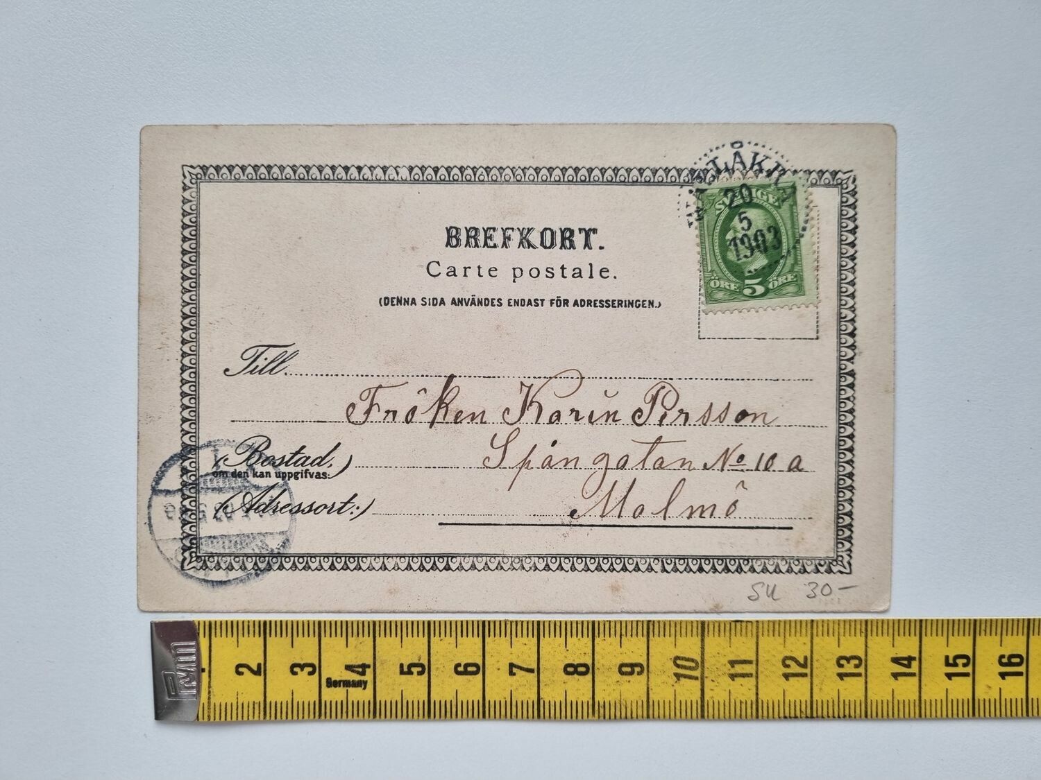 Vykort / Brevkort Helsingborg torget 1903