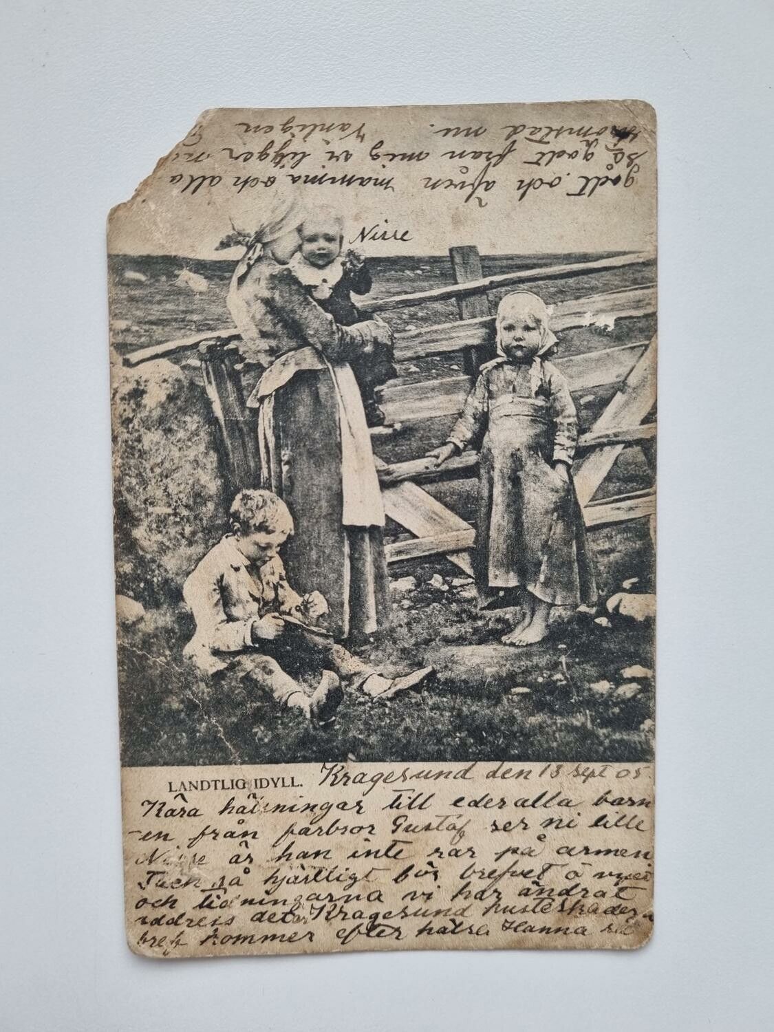 Vykort / brefkort Lantlig Idyll 1905