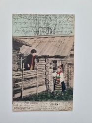 Vykort / brefkort, Dalarna, barn