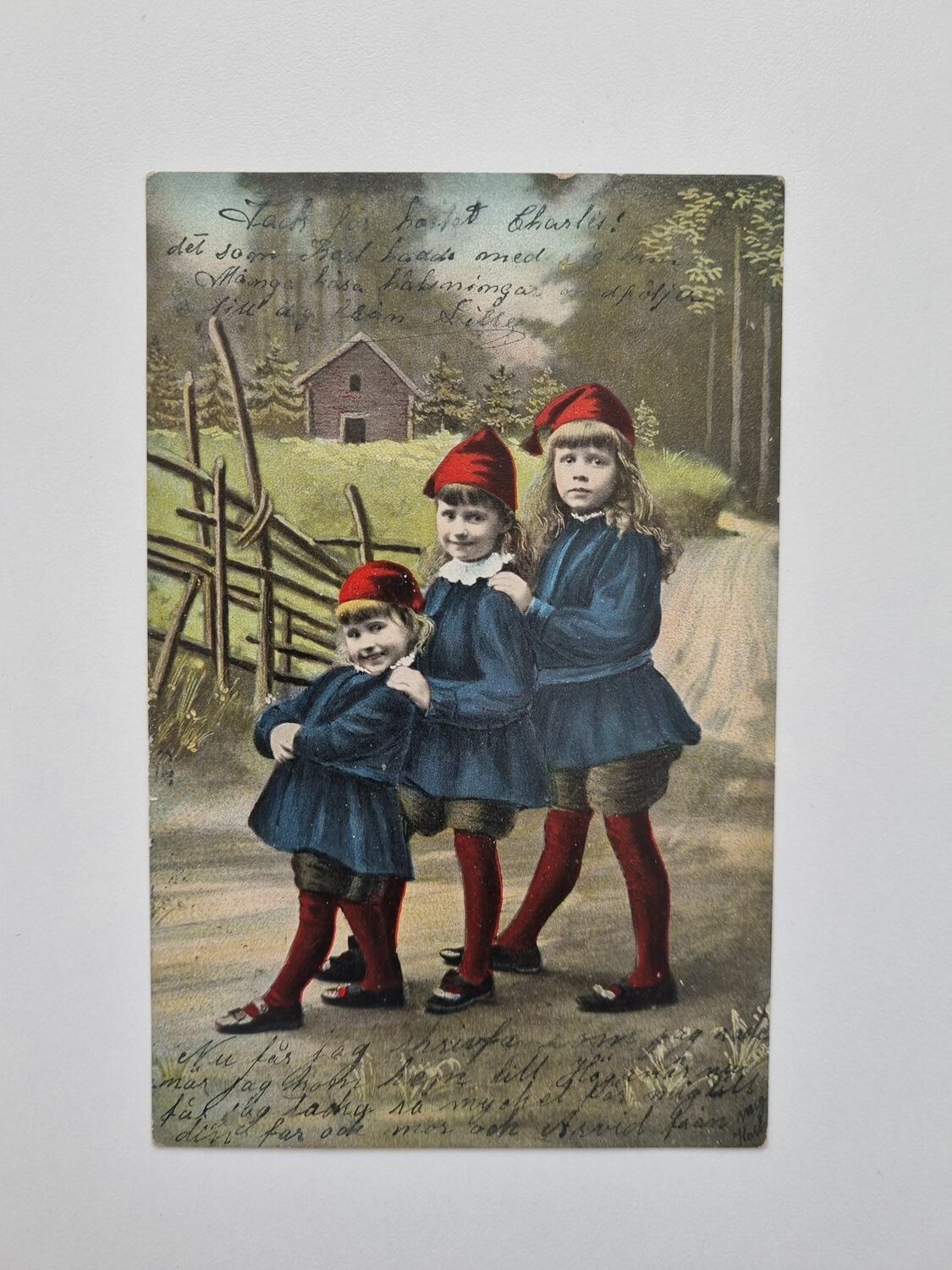 Vykort / brefkort, Fotografi på barn 1905