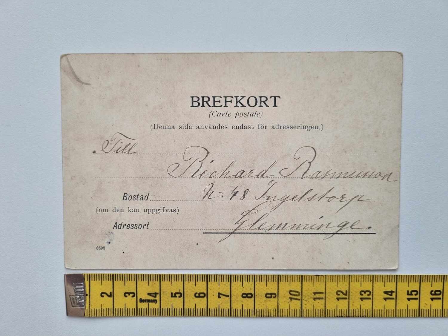 Vykort / brefkort. Barn som tvättar / stortvätt 1906 (H. Kaulbach)
