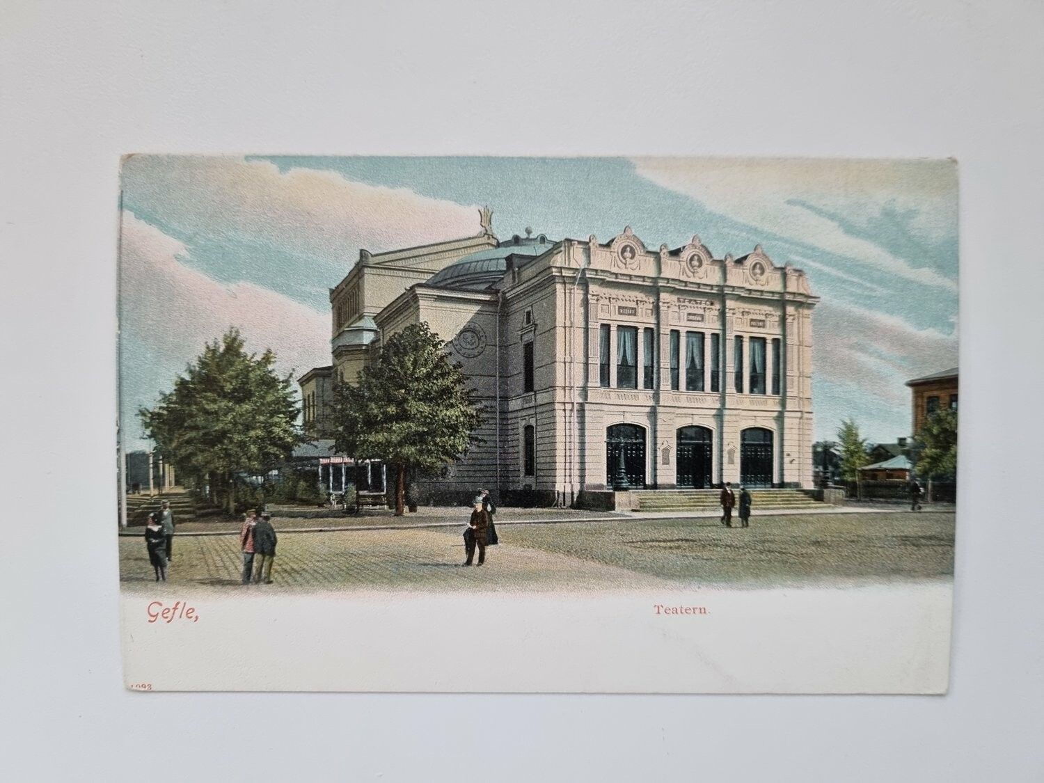 Vykort / brevkort Gefle, teatern / Gävle teater