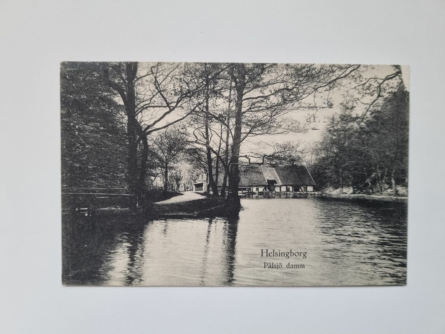 Vykort / brefkort Helsingborg Pålsjö damm 1916