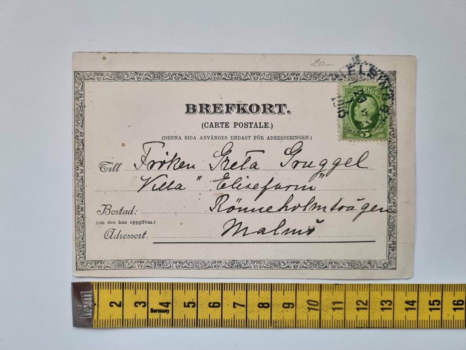 Vykort / Brefkort Helsingborg Drottninggatan 1915