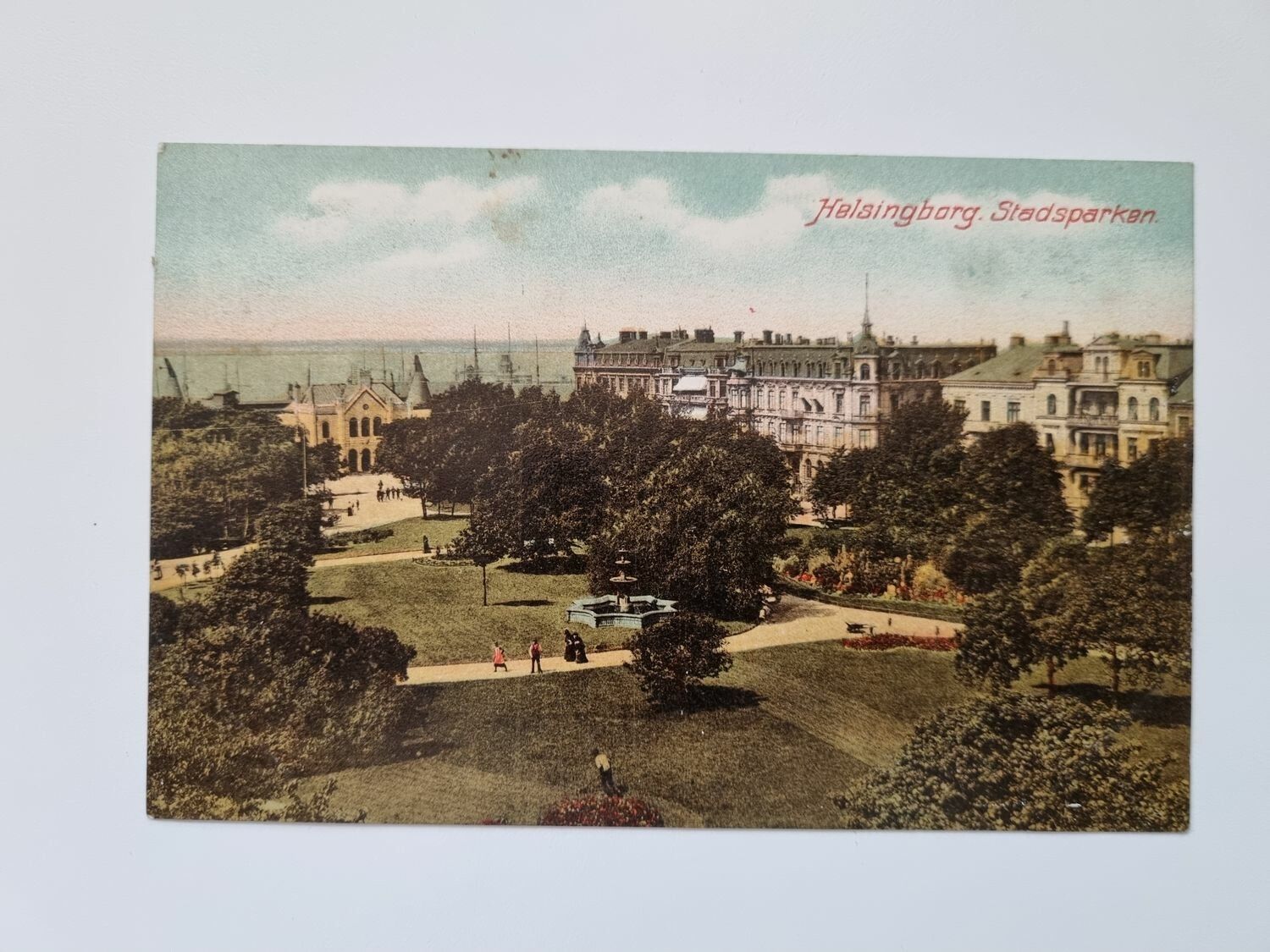 Vykort / Brefkort, Helsingborg Stadspark 1908