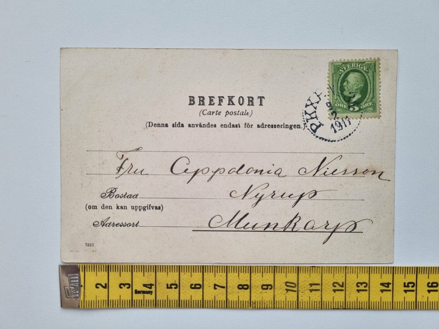 Vykort / brefkort, Jungfru Maries himmelfärd, 1911