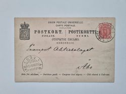 Vykort / postkort till Transport Aktiebolaget Åbo, 1900