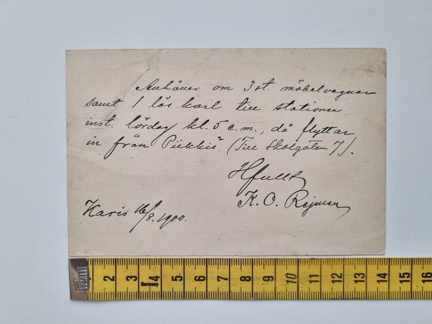 Vykort / postkort till Transport Aktiebolaget Åbo, 1900