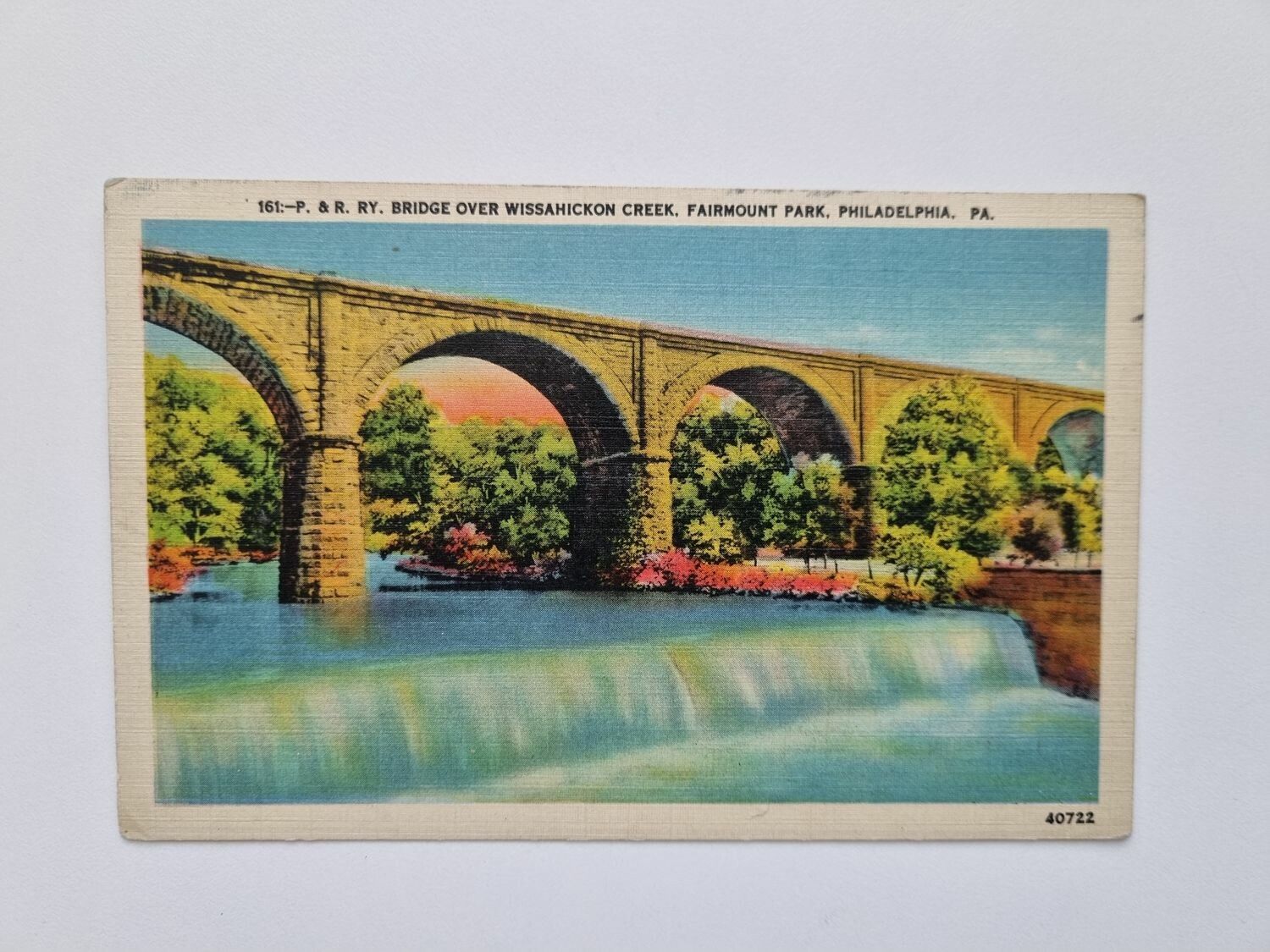 Vykort BRIDGE OVER WISSAHICKON CREEK