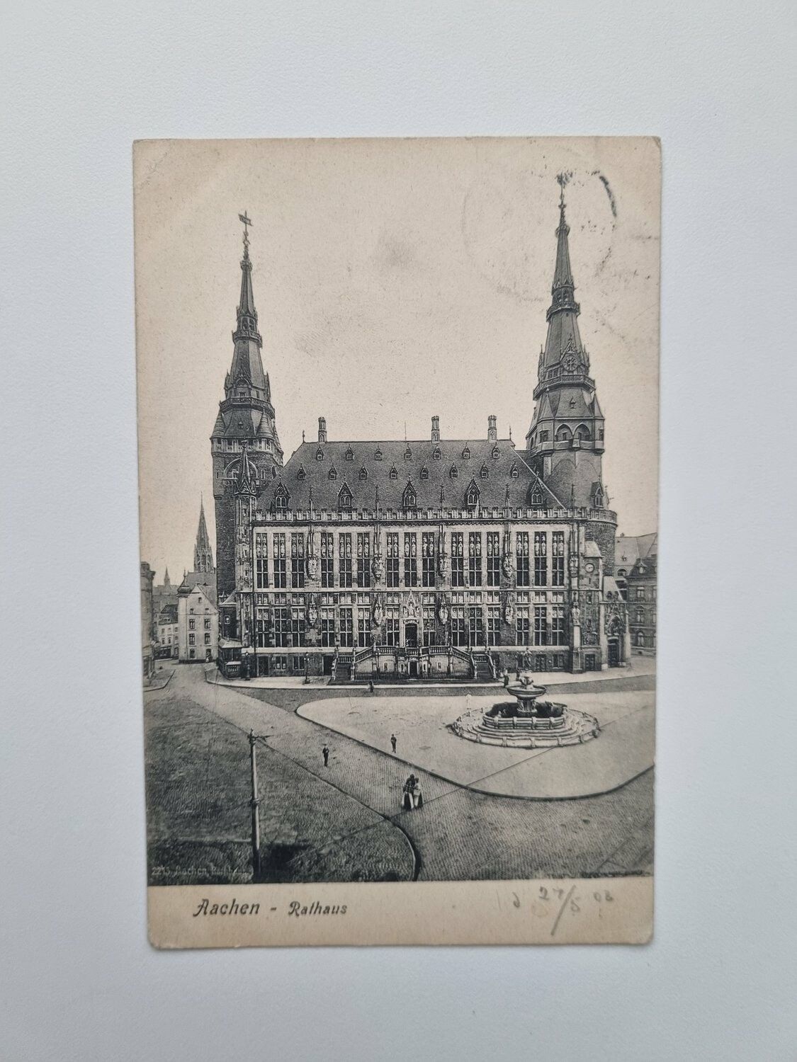 Vykort Aachen Rathaus, 1908