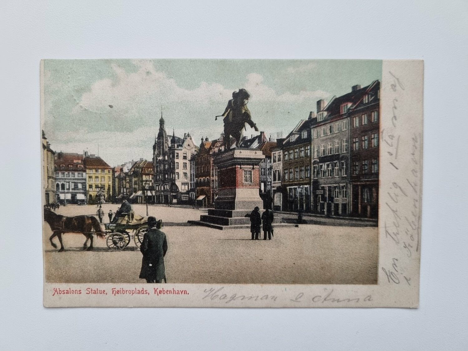 Vykort Absalons Statue, Heibroplads, København 1906