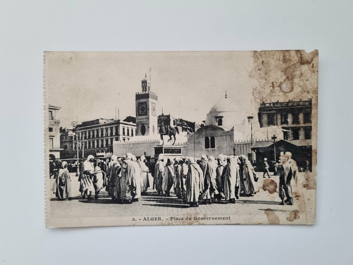 Vykort ALGER. Place du Gouvernement