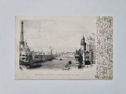 Vykort Alma's bridge and Eiffel Tower - 1900