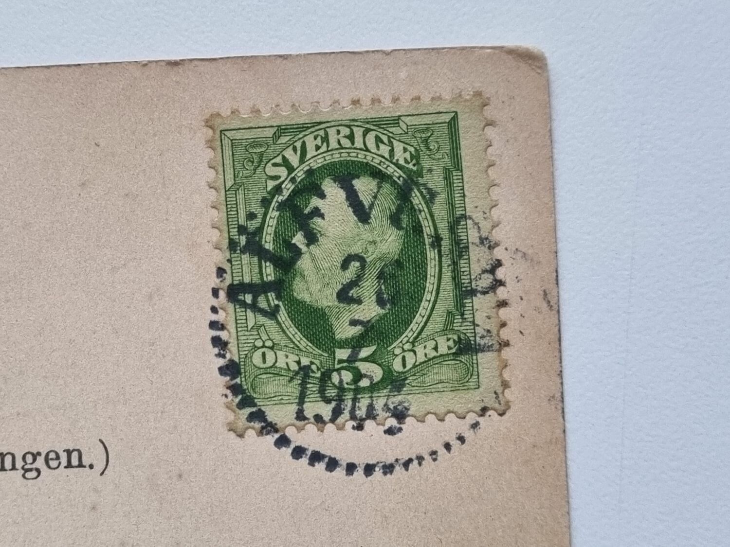 Vykort Alfvesta. Bländastenen vid Blädinge 1903