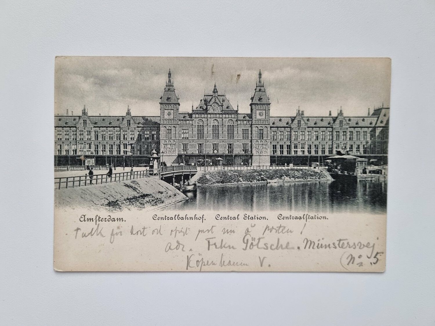 Vykort Amsterdam Centraal, 1905
