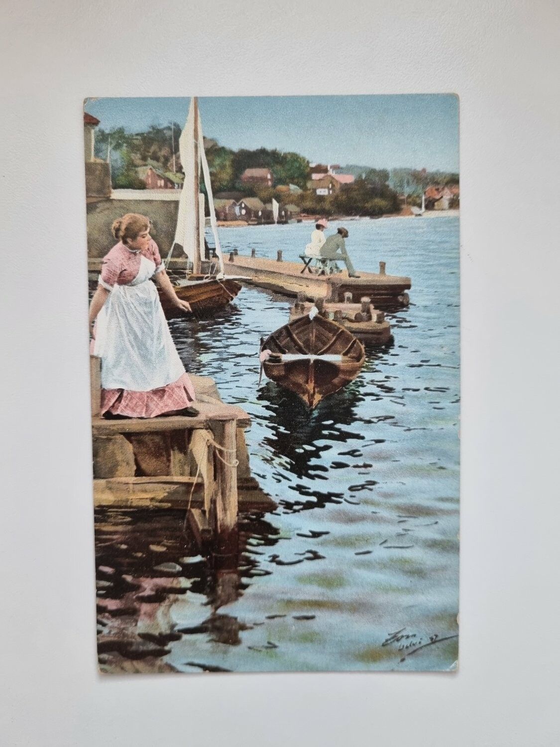 Vykort Anders Zorn, vågskvalp