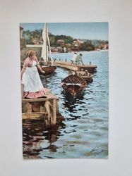 Vykort Anders Zorn, vågskvalp