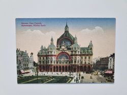Vykort Antwerp Central Train Station