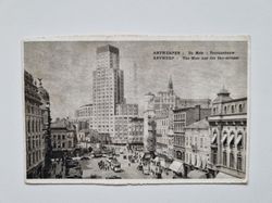 Vykort ANTWERP The Meir and the Sky-scraper 1946