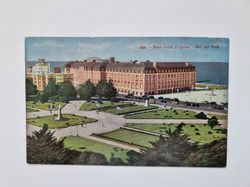 Vykort Argentina, Plaza Colón y Casino. Mar del Plata