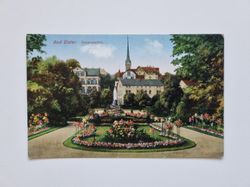 Vykort Bad Elster. Rosengarten