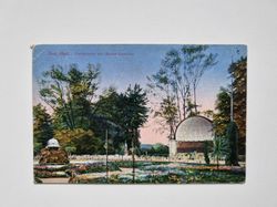 Vykort Bad Hall, Parkpartie mit Musik-Pavillon.