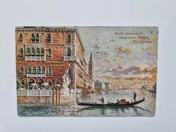 Vykort BAUER GRÜNWALD GRAND HOTEL D'ITALIE VENISE 1924