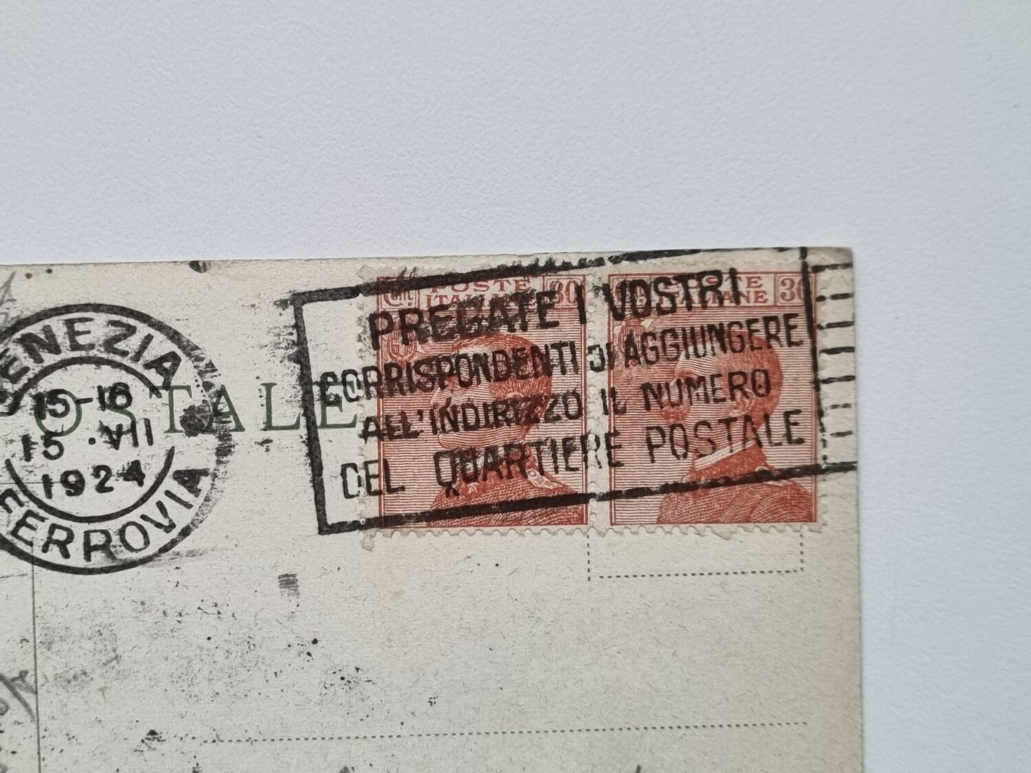 Vykort BAUER GRÜNWALD GRAND HOTEL D'ITALIE VENISE 1924
