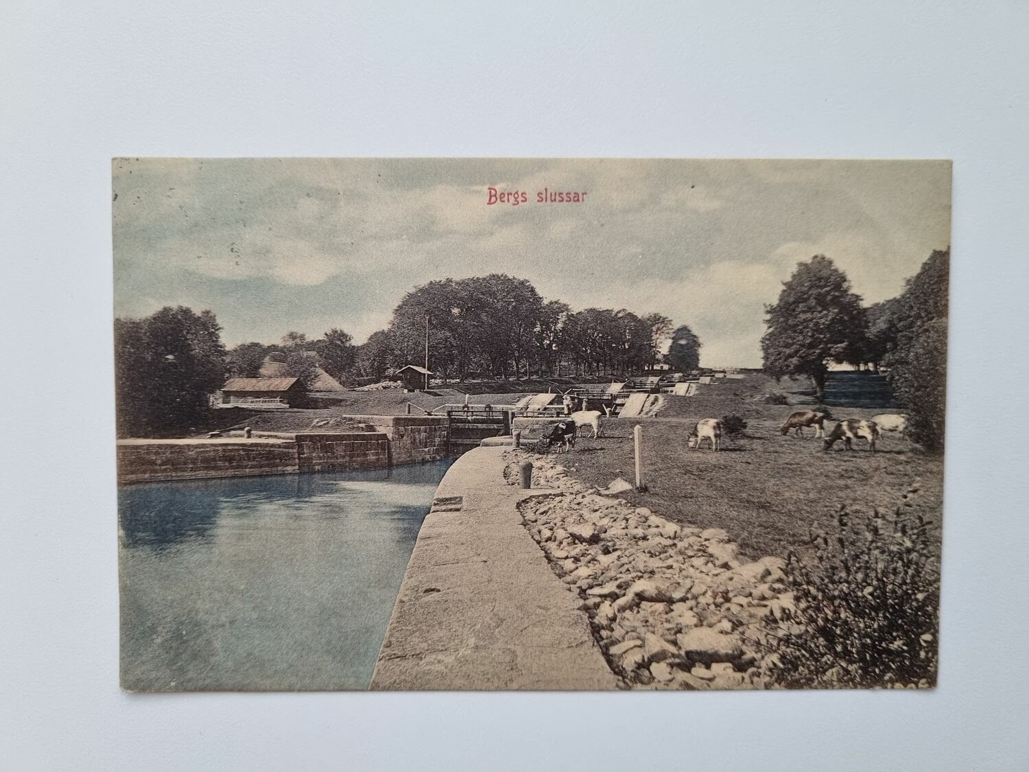 Vykort Bergs slussar, 1910