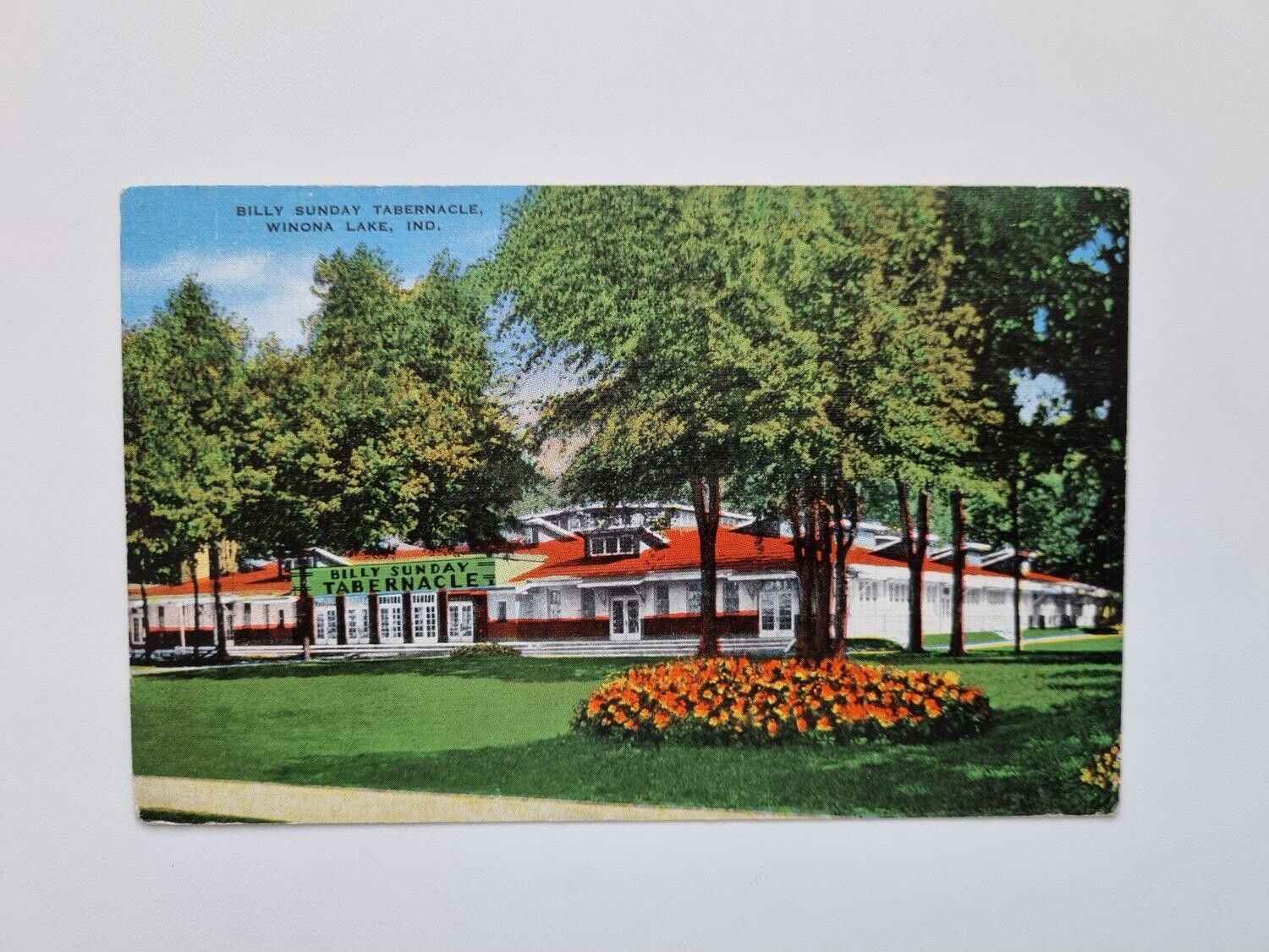 Vykort BILLY SUNDAY TABERNACLE, WINONA LAKE, IND.