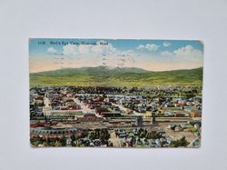 Vykort Bird's Eye View, Missoula, Mont. 1919
