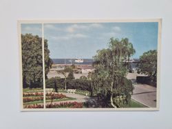 Vykort Borgholm, Motiv från hamnen.