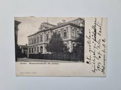 Vykort Borås. Elementarskolan för flickor, 1903