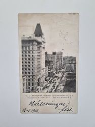 Vykort BROADWAY, MURRAY TO CHAMBERS ST., N. Y, 1902