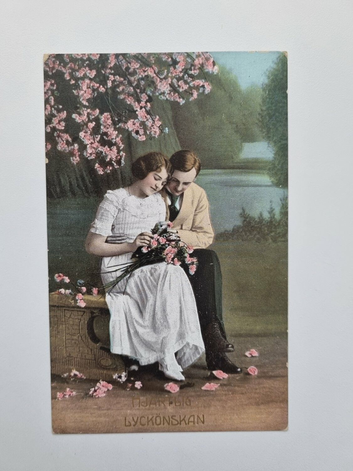 Vykort Brud och brudgum, 1916