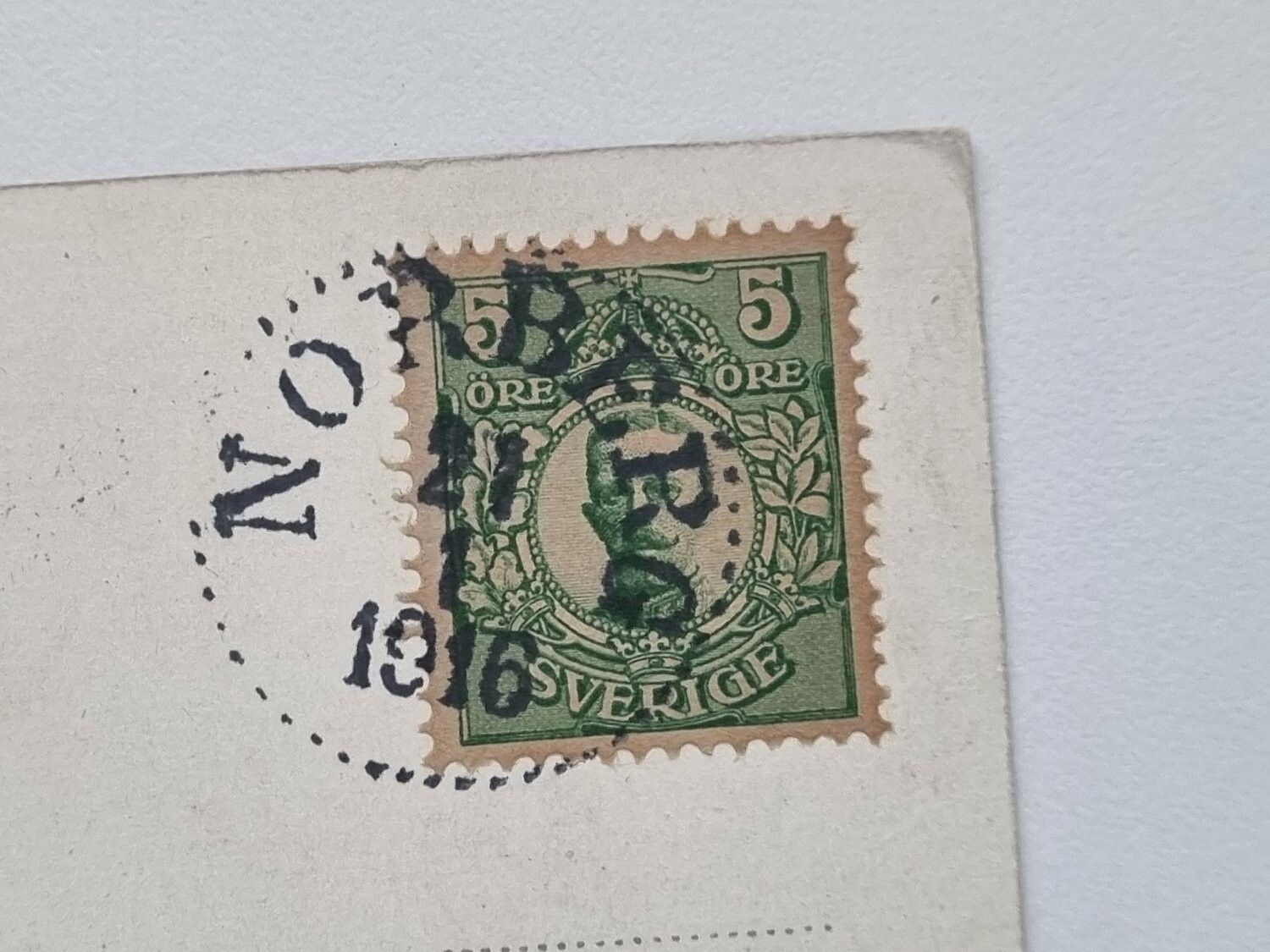 Vykort Brud och brudgum, 1916