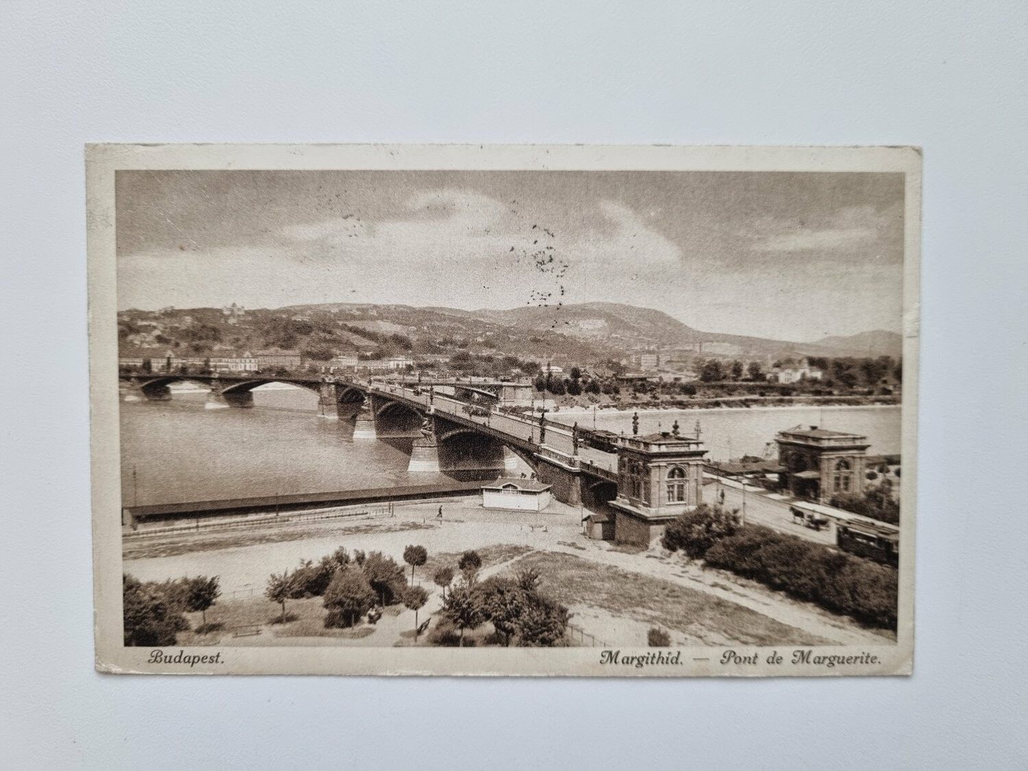 Vykort Budapest Margaret Bridge