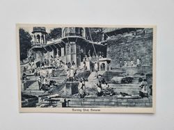 Vykort Burning Ghat, Benares