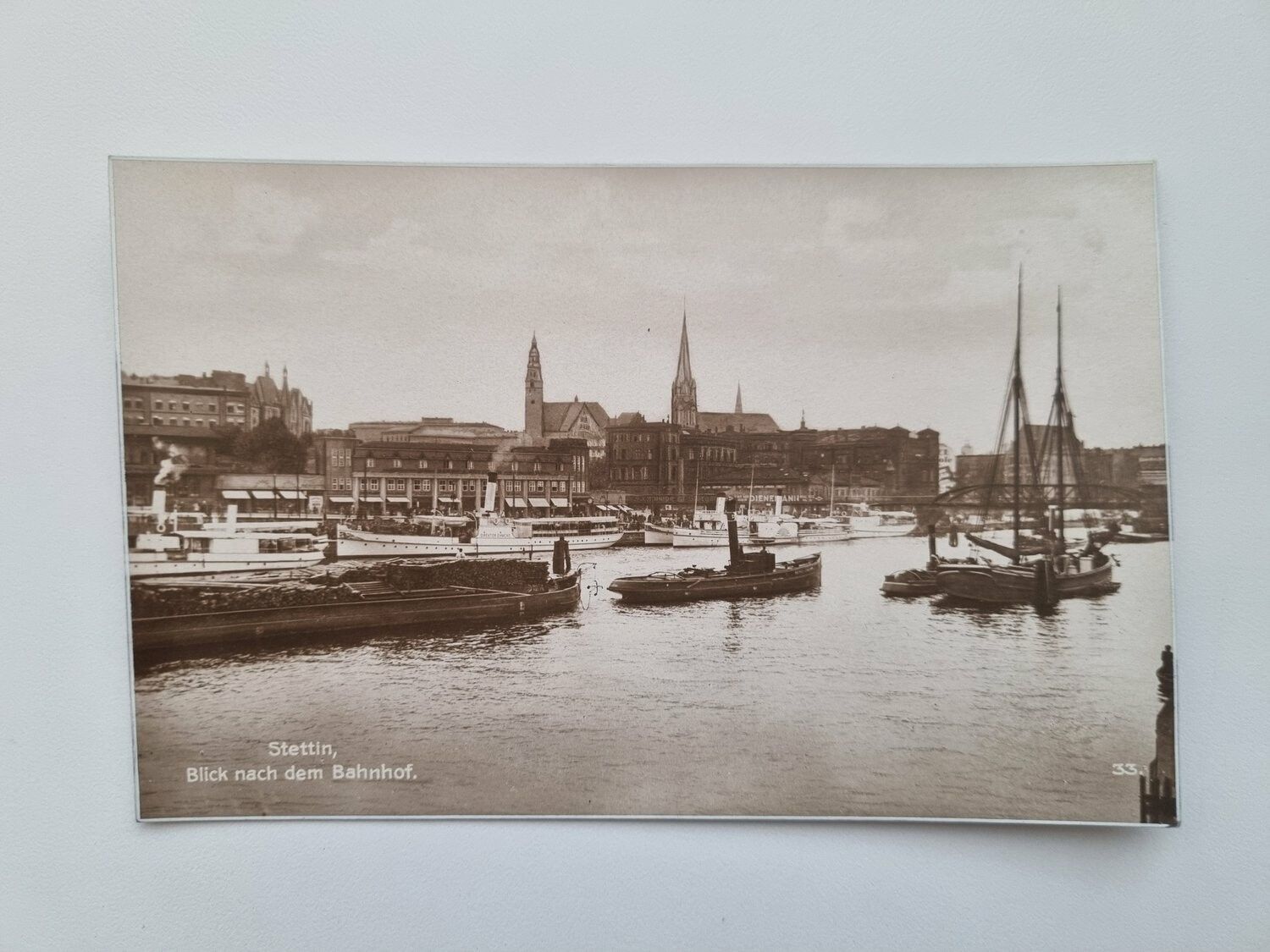 Vykort Stettin, Blick nach dem Bahnhof
