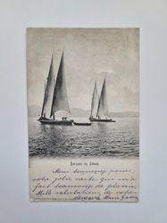 Vykort Barques du Léman, 1904
