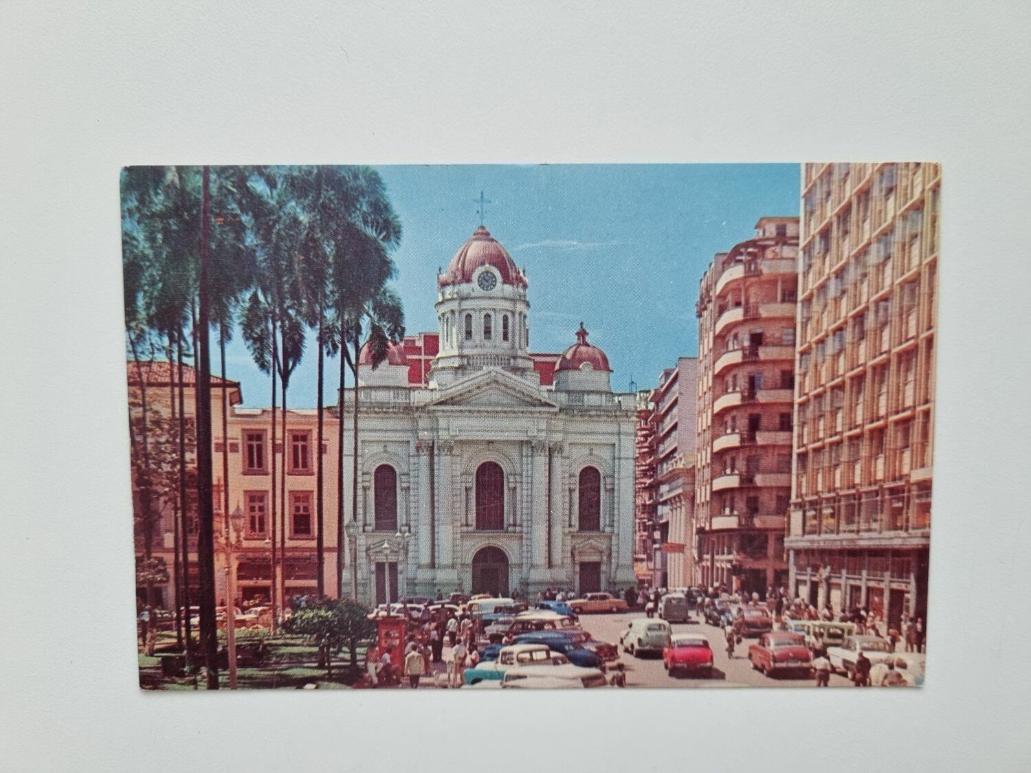 Vykort Caycedo Park and the Cathedral-Cali