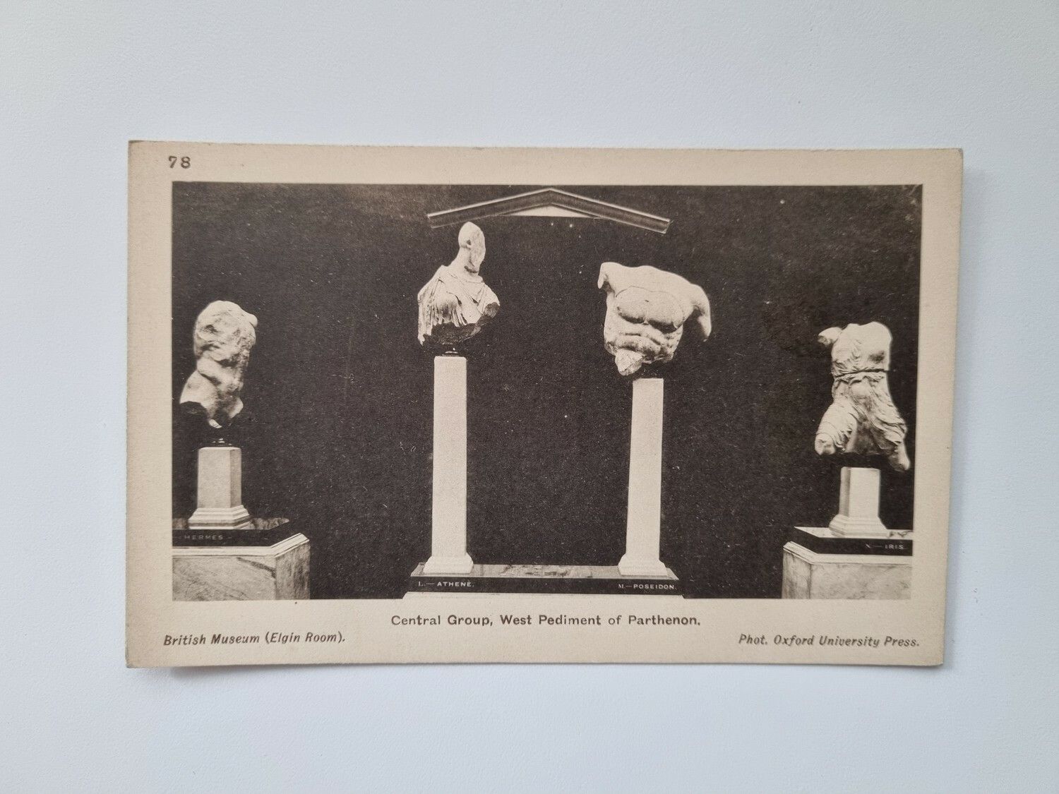 Vykort Central Group, West Pediment of Parthenon