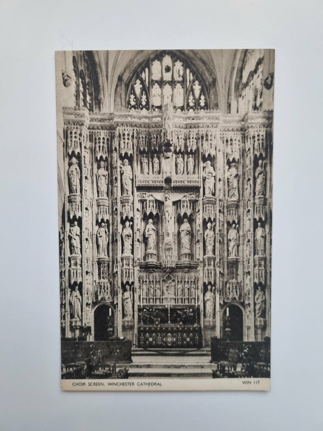 Vykort CHOIR SCREEN, WINCHESTER CATHEDRAL