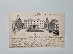 Vykort Dalarne: Vassbo Landtbruksskola, 1902