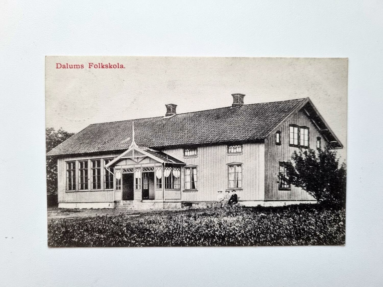 Vykort Dalums Folkskola, 1910