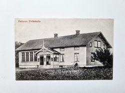 Vykort Dalums Folkskola, 1910