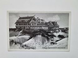 Vykort Skagen. Badehoteliet paa Grenen 1936