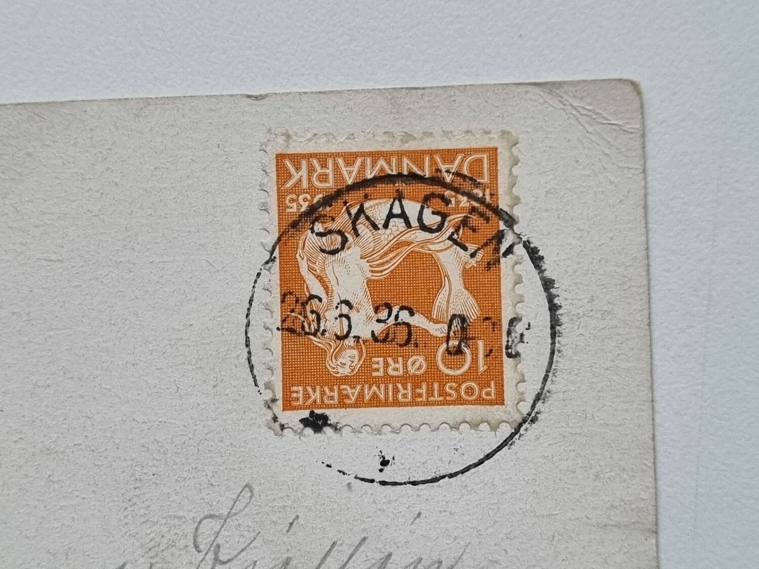 Vykort Skagen. Badehoteliet paa Grenen 1936