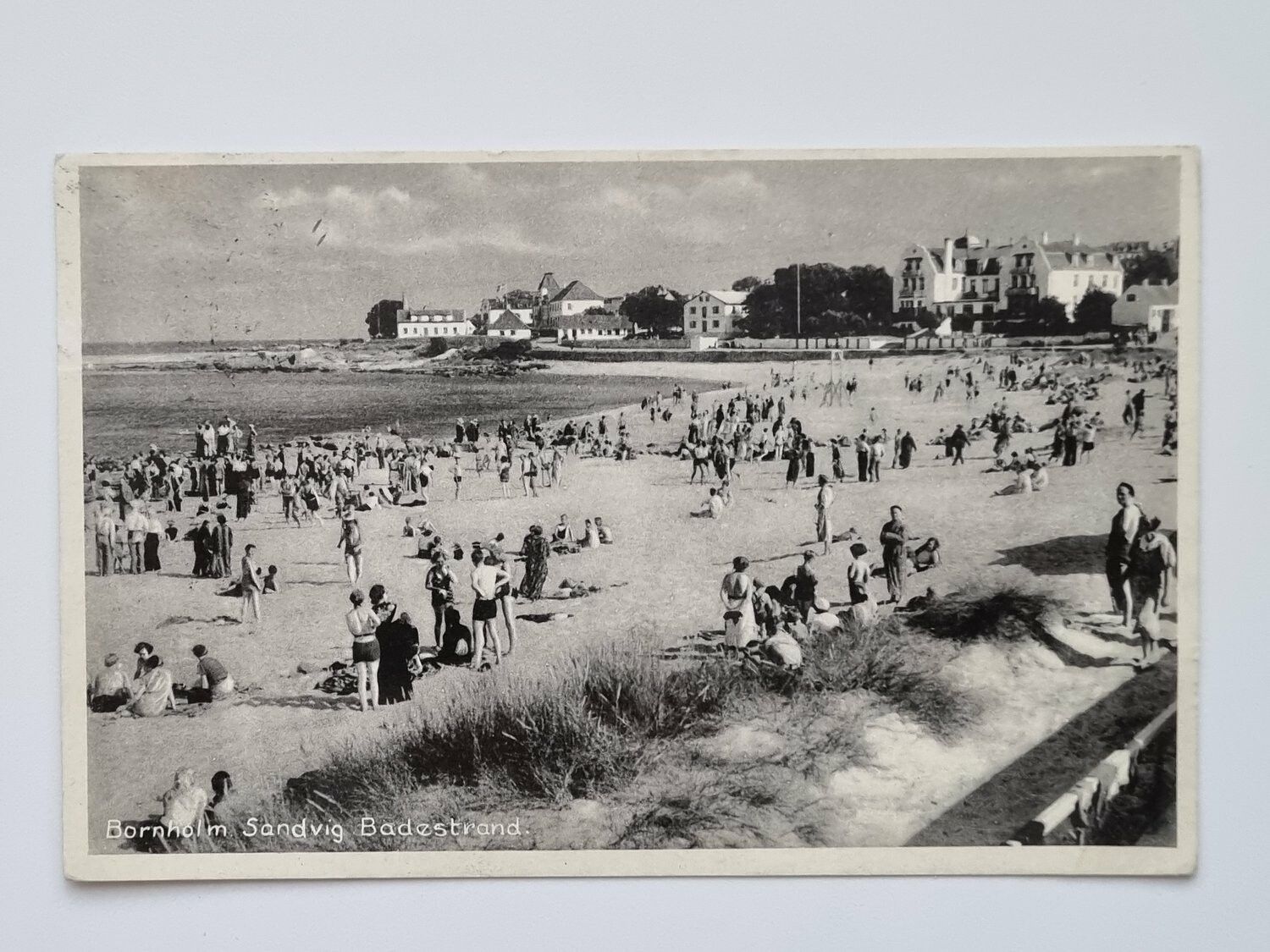 Vykort Danmark, Bornholm Sandvig Badestrand