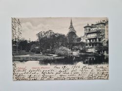 Vykort Odense Udsigt fra Albanibroen, 1902